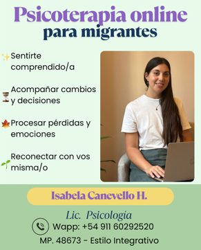 Psicóloga migrante